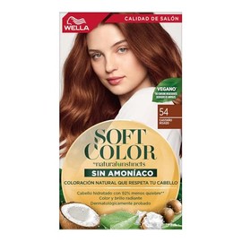 Soft Color Tinte Semi Permanente 54 Castaño Rojizo | Crema, Fortificante y coloración natural, Agua, manteca de karité, aceite de coco, aloe vera, Cab