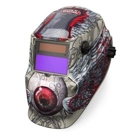 Welding Helmet, Shade 9 to 13, Tan/Red