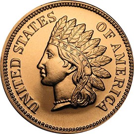 1/4 oz .999 Pure Copper Medallion (Indian Head)