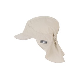Sterntaler Unisex Children's Peaked Cap with Neck Protection, No Ties, Children's Hat, beige