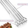 MOCUMEI Metal skewers for Grilling,Kabob Skewers, Flat BBQ Barbecue Skewer,Grilling