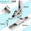 EFUTURETIME 4 x Cabinet Hinges Folding Screw-On Hinge with Spring,