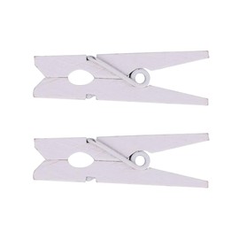 Tramming Shop Tiny Pegs 3.5cm Mini Wooden Peg – 50 PCS White Craft Pegs for Photo Hanging, Scrapbooking, Card Making, DIY Decorations, Mini Pegs For Crafts