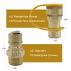 1/2" QDD LP Natural Gas Quick Connect Fittings Kit, Natural
