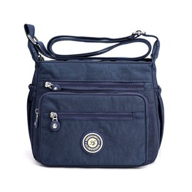 Gelory Multi-Pocket Casual Cross body Bag for Women, Nylon Waterproof Adjustable Strap Travel Messenger Bags Shoulder Bags and Purses (Blue)