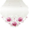 ARSVITA Table Runner with Embroidery, Embroidered with Flowers or Butterflies