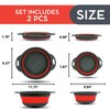 Red Kitchen strainer colander set - 2 PCS Silicone Food
