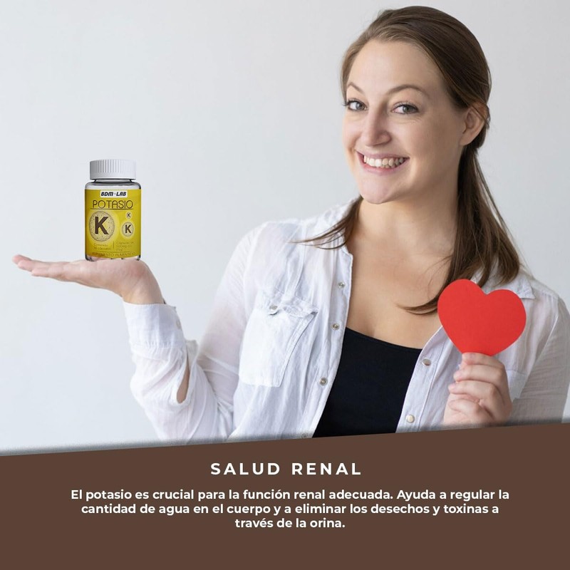 Potasio | 30 capsulas | Suplemento alimenticio | BDM LAB