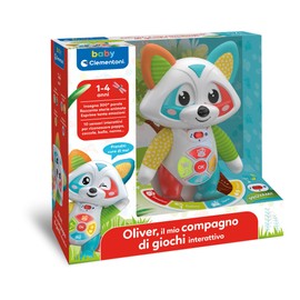 Clementoni Baby Oliver, My Partner of Interactive Games, Educational Game for Children from 1-4 Years, First Childhood Story Telling with LED Eyes, Promotes Skill and