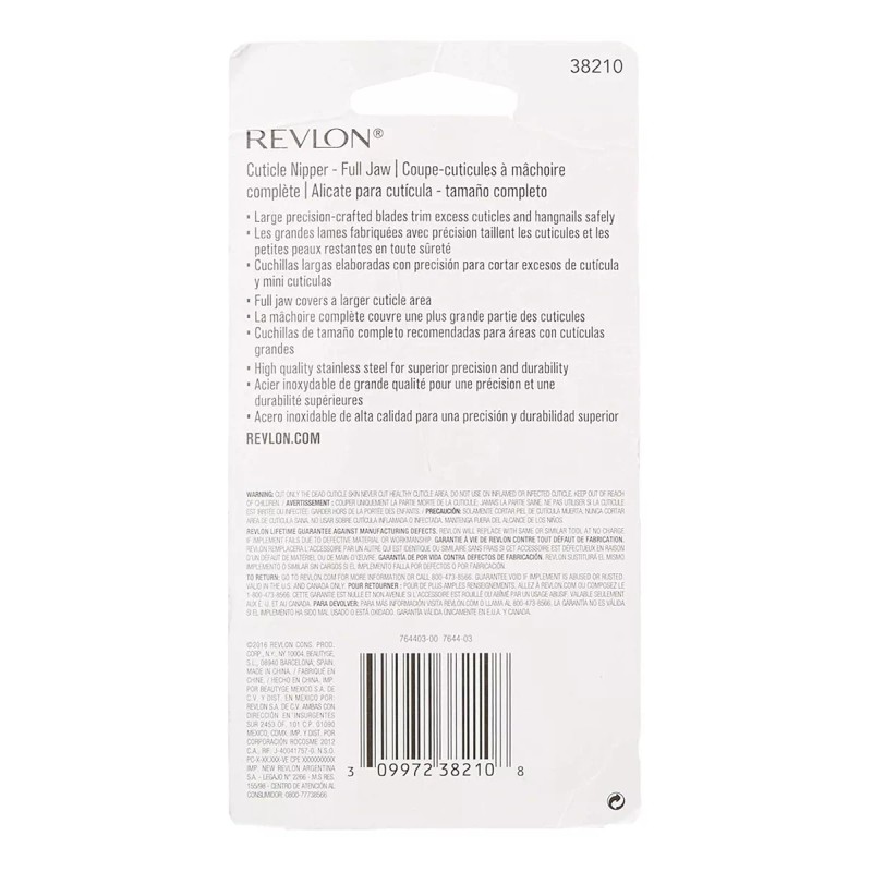 Revlon Herramienta Cortador De Cutícula Revlon, Acero Inoxidable