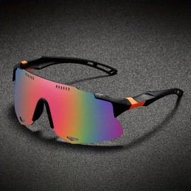 Men'S and Women'S Stylish Glasses with a PC Frame - (-Colored Lenses)Design: Black Framed Purple Lens, Frame Material: Alloy