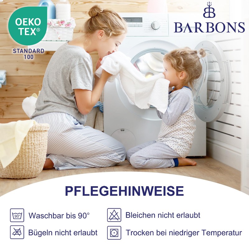 BARBONS Mattress Protector 180 x 200 - Waterproof Mattress Topper