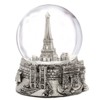 Mini Silver Paris Eiffel Tower Snow Globe, (2.5 Inches Tall)