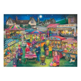 The House of Puzzles Village Fayre Jigsaw - Big 500 Piece Jigsaws For Adults, Extra Large Pieces, Artist Illustrated, Scenic Landscape, Deluxe Puzzle Gifts