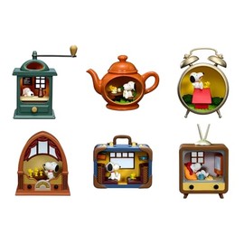 Reement Peanuts Snoopy Antique Diorama Collection 1 Box Approx. H 4.5 x W 2.8 x D 2.4 inches (115 x 70 x 60 mm), PVC & ABS