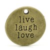 SiAura Material ® - 5 x live Laugh Love charm