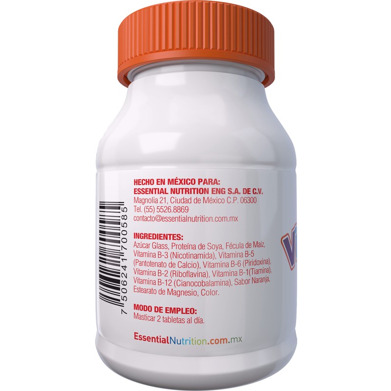Essential Nutrition, Vitamina Kids (Complejo B) 60 Tabletas masticables de