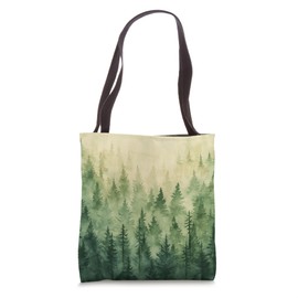 Forest Watercolor Gradient Tote Bag