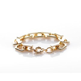 Lucoro 18K Gold-Plated Women's Bracelet, 20 cm Length, Elegant and Timeless Design, High-Quality Fashion Jewellery, Jewellery for Women, Metal, No Gemstone