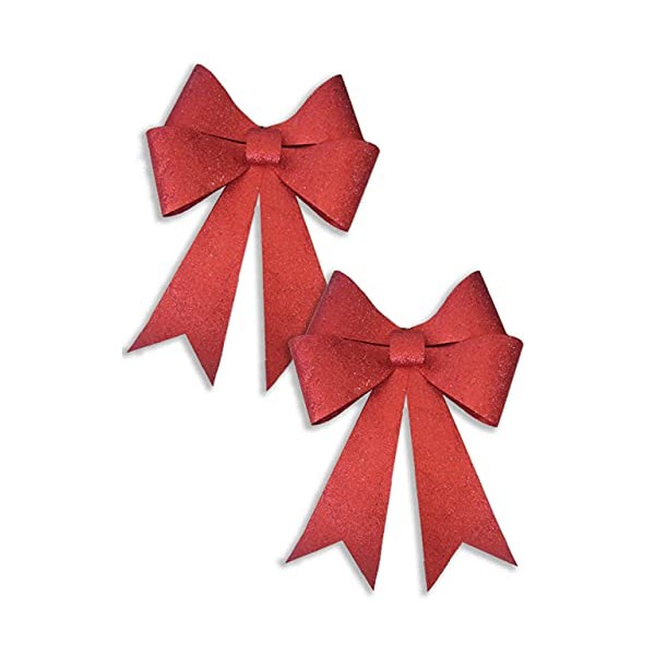 Queens of Christmas Red Glitter Bow