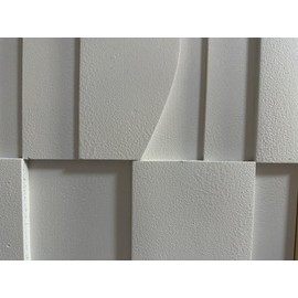 Slyart 3D White Textured Wall Art, Handmade Verical Abstract Relief Wall Art Framed Wall Decorations Artwork, Minimalist White Painting