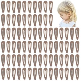Paquete De 80 Pinzas Para El Cabello Color Marrón Claro De 5 Cm/2", Ideales Para Manualidades. Pinzas Antideslizantes Para El Cabello, Perfectas Para 