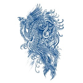 Temporary Phoenix Tattoo Bird Tattoo Semi-Permanent Tattoo GZ921 944 2 Sheets