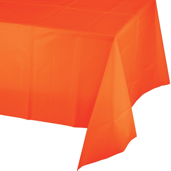 Creative Converting Sunkissed Orange Plastic Tablecloths, 3 ct