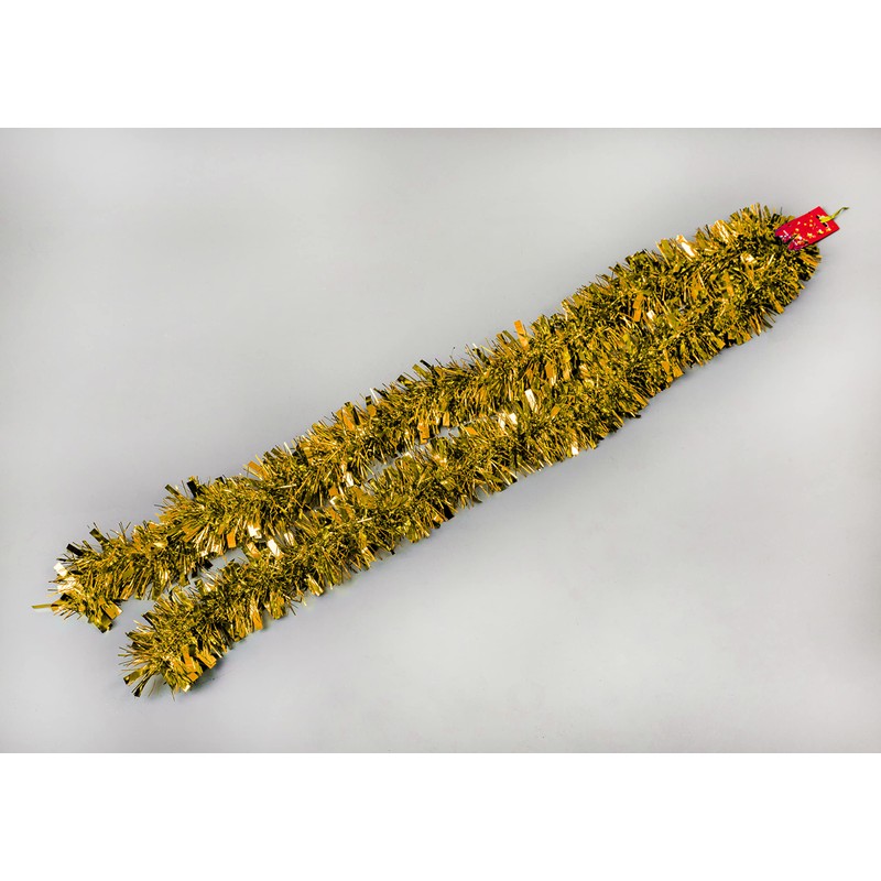 SHATCHI 1.8m/6ft Gold Luxury Deluxe Chunky Christmas Tinsel Garland Xmas