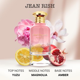 Jean Rish Floral Magnolia, Eau De Parfum For Women (3.4 Fl Oz / 100ml) with Yuzu-Magnolia-Amber, Long Lasting & Luxury Fragrance, Made in USA