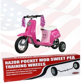 Hardline Products USA Wheels for Tots Training Wheels for Razor Pocket Mod Scooter - 1802-UT-H-Pocket