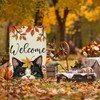 Fall Welcome Garden Flag Rustic Autumn Holiday Garden Flag 12x18