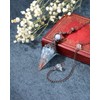 Jovivi Natural Aquamarine Healing Crystal Pendulums for Dowsing Divination 6