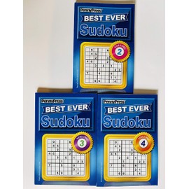 Lot of 3 Best Ever Sudoku Puzzles Volume numbers 2, 3, and 4 Penny Press