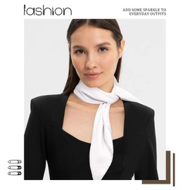 HAIMEIKANG 27.56” Chiffon Square Scarves for Women Soild Color Neck Scarf Vintage Hair Scarf Costume Bandana