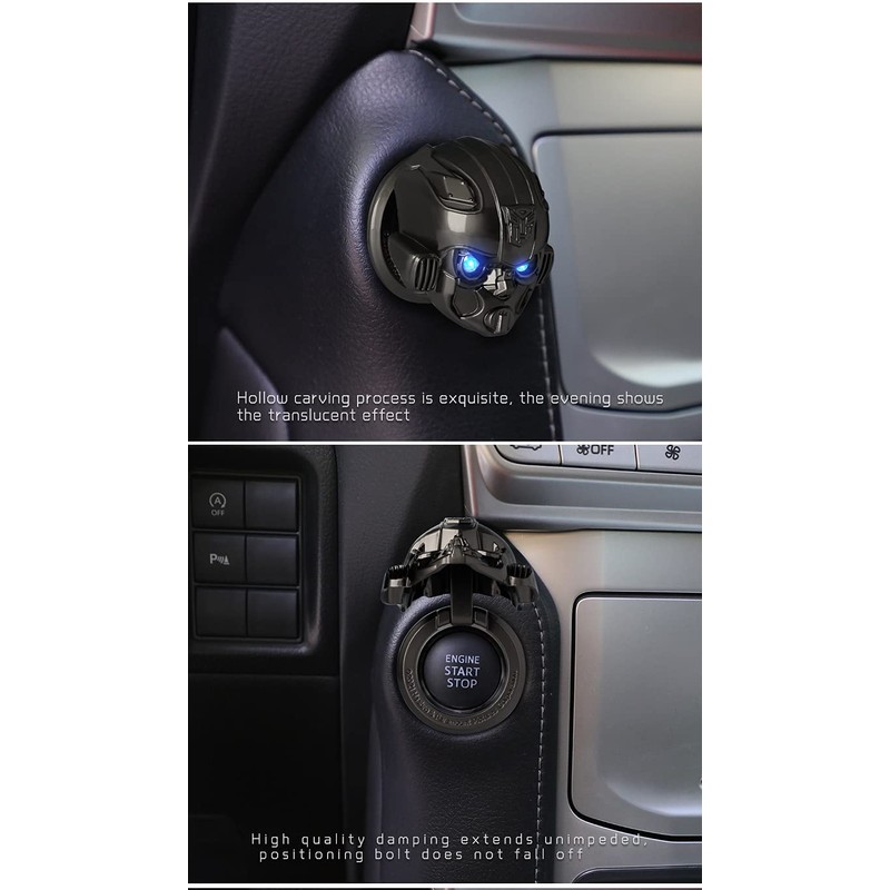 Qirc Car One-key Start Button Cover, Bumblebee Car Engine Start-stop