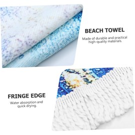 ULTECHNOVO Quicksand Design Round Beach Towel Bath Blanket Travel Towel Fringed Edge