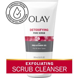 Olay Regenerist Detoxifying Pore Scrub Cleanser, 5.0 Fluid Ounce