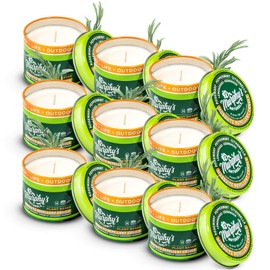 Murphy's Naturals Mini Mosquito Bug Repellent Candles for Outdoor Patio, Citronella & Essential Oils, 14-Hour Burn Time Each, 3.5 oz, 9-Pack