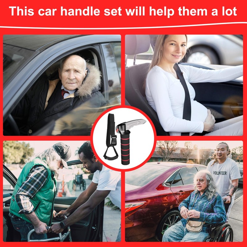 Shouken 3 in 1 Car Door Handle for Elderly,Car Handle