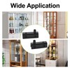 UFURMATE Glass Door Hinge, 8Pcs Black Frameless Glass Door Pivot