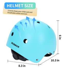 BURSUN Kids Bike Helmet Ventilation & Adjustable Toddler Helmet for Ages 2-8 Kids Boys Girls Multi-Sport Helmet for Bicycle Skate Scooter