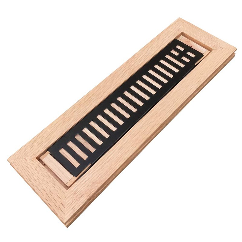 Homewell Red Oak Wood Floor Register Vent Cover, Flush Mount