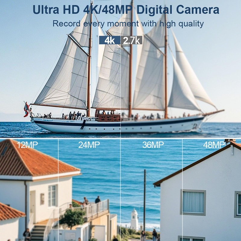 Dpofirs 4K Digital Camera for Photography, Autofocus 48MP Vlogging Camera