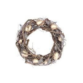 Twig Wreath with Gold Eggs