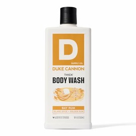 Duke Cannon Supply Co. Gel De Ducha De Alta Viscosidad 3 Veces Más Espeso De Origen Vegetal Y Enriquecido Con Minerales Para Hombre - Island Spice Y Golden Rum - Exfoliante Corporal Para Hom