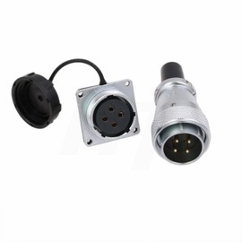 HangTon WS28 4 Pin Aviation Circular Metal Connector 25A Plug Socket Dustproof Industrial Power AC Solar Automotive Outdoor Application
