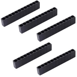 5 Pcs Hex Bit Holder,12 Holes Hex Bit Organiser,Plastic Drill Bit Storage Strips Reusable Screwdriver Hole Plastic Organiser for DIY Enthusiast,Craftsman