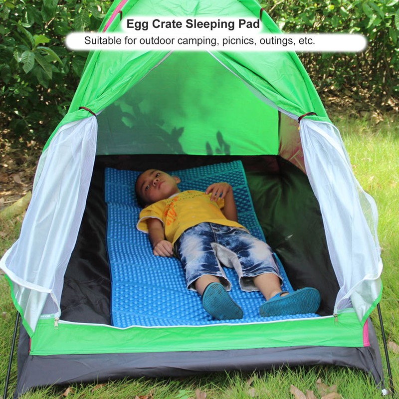 Double Egg Crate Sleeping Pad Foldable Thickened Foam Sleep Mat