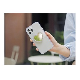 Diamond Heart Mirror Phone Holder Finger Stand Holder Grip Foldable Expanding for All Tablets and Smartphones